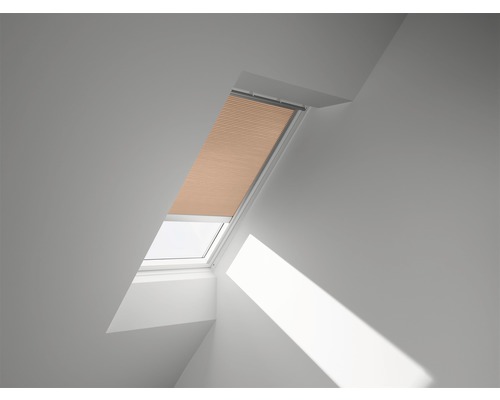 Store plissé alvéolaire VELUX uni doré à énergie solaire FSC C02 1049S