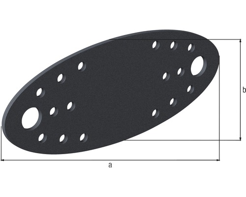 Flachverbinder Ovado 135x55 mm, grau