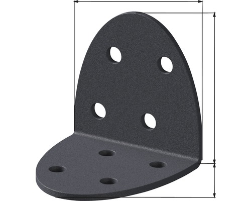 Équerre d''assemblage avec trous