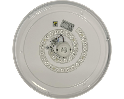 LED Deckenleuchte Innenseite mit elektronischen Bauteilen