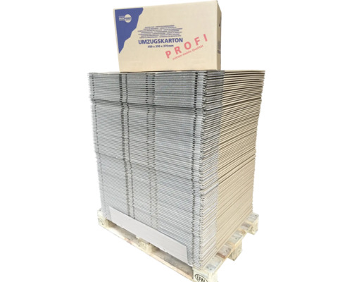 Palette de cartons de déménagement pro Cargo Point "L" 650 x 350 x 370 mm, 84 l, 100 pièces