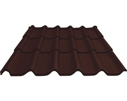 Tuile métallique PRECIT brun chocolat RAL 8017 2860 x 1170 x 0,5 mm