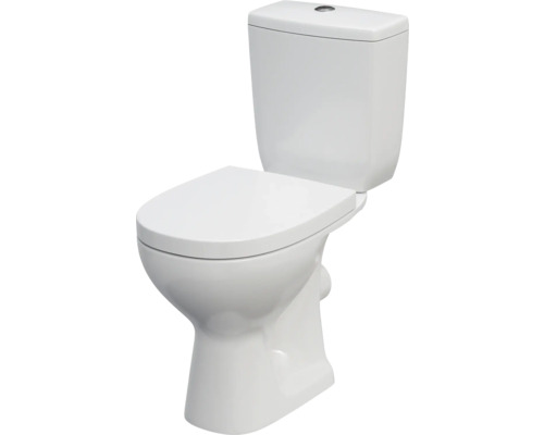 WC sans rebord avec abattant Arteco horizental blanc WC sans rebord avec abattant Arteco horizental blanc