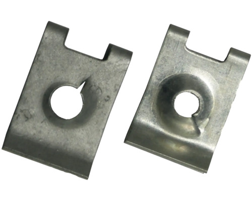 Écrou à tôle Ø 5,6 mm galvanisé, 4 pièces Deux écrous à tôle pour la fixation de vis