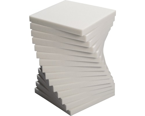 Dekorativer Hocker aus mehreren quadratischen Platten