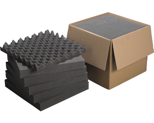 Pack pro mousse isolante acoustique Akupur plaque à excroissances 50x50x5 cm 12 pces