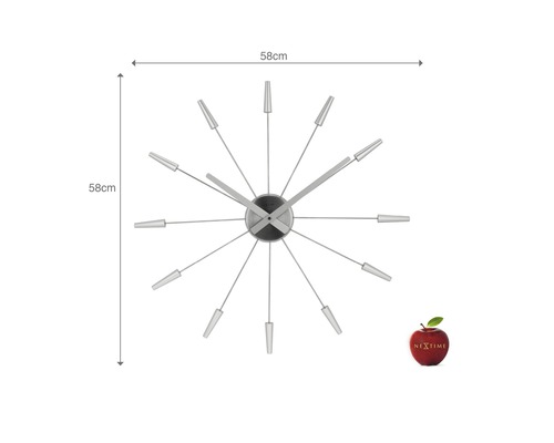 Nextime Wanduhr mit einem Durchmesser von 58 Zentimetern