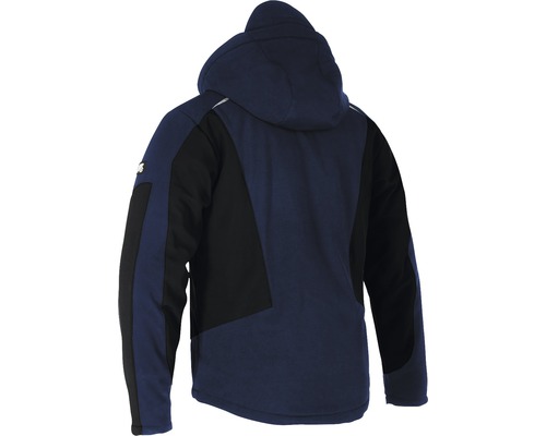 Vue arrière d''une veste softshell à capuche