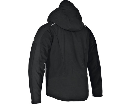 Veste de travail noire avec capuche vue de dos