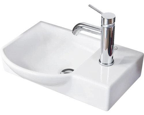 Lavabo pour meuble Fackelmann A-Vero à gauche blanc 45x32 cm