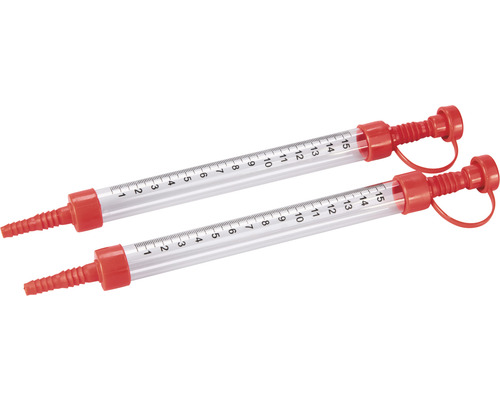 Zwei Dosierhilfen mit Messskala