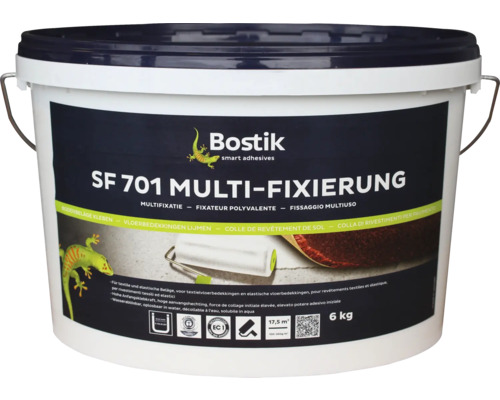 Bostik SF 701 Universalfixierung für PVC und Teppich 6 kg Bostik SF 701 Multi-Fixierung Klebstoff im Eimer, geeignet für Bodenbeläge, 6 kg