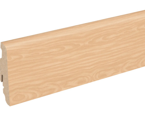 SKANDOR Sockelleiste Buche hell FU60L 19 x 58 x 2400 mm Holzfußleiste