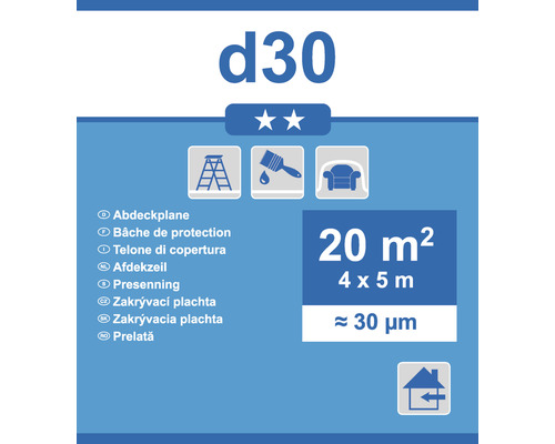 Abdeckplane D30 transparent 4 x 5m Abdeckplane D30 transparent 4 x 5m
