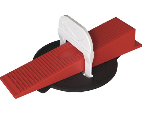 Système de nivellement de carreaux comprenant des cales, des languettes et une pince pour la pose de carreaux