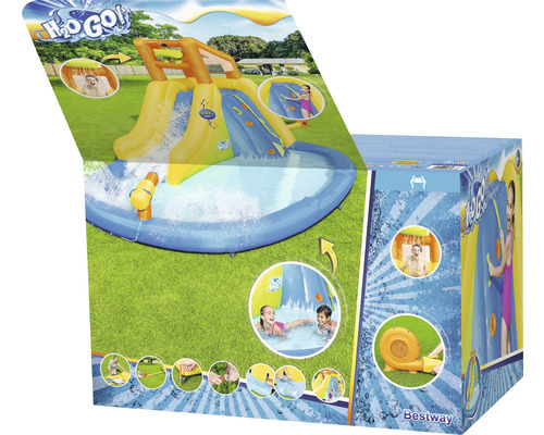 Verpackung einer aufblasbaren Wasserrutsche mit Pool von Bestway