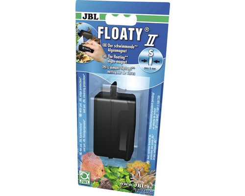 Lave-vitre JBL Floaty II aimant flottant nettoyeur d'algues taille S Aimant flottant JBL Floaty II, taille S, pour vitres d''aquarium jusqu''à 6 mm d''épaisseur