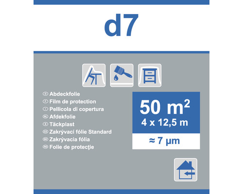 Abdeckfolie mit einer Fläche von 50 Quadratmetern zum Schutz von Möbeln und Böden