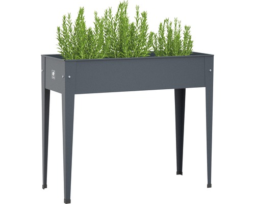 Jardinière surélevée sur pilotis Herstera Garden Urban 100x40x84 cm anthracite