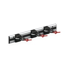 Rail pour support d'appareil Alfer avec 3 supports, 500 mm, argent-noir-rouge-thumb-0