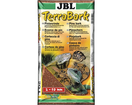 Bodengrund JBL TerraBark 2-10 mm 20 l JBL TerraBark Pinienrinde, natürliches Bodenmaterial für Regenwaldterrarien