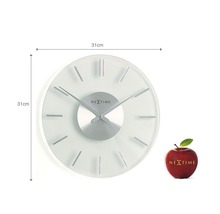 Horloge murale Stripe aluminium/verre Ø 31 cm