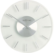 Horloge murale Stripe aluminium/verre Ø 31 cm