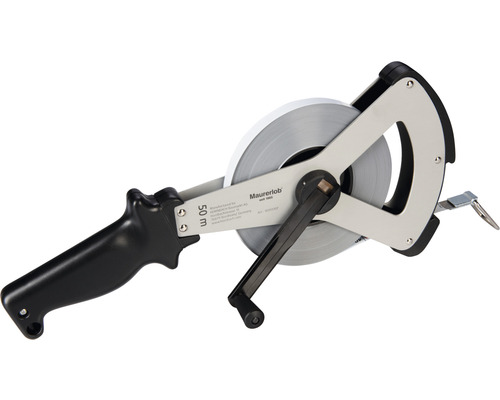 Bandmass mit Handgriff und einer Länge von 50 Meter.