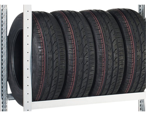 Niveau supplémentaire d’étagère à pneus Schulte zinguée 150x40 cm jusqu’à 150 kg Pneus de voiture sur un rayonnage à pneus pour le stockage