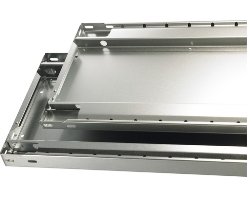 Tablette supplémentaire pour système empilable Schulte MULTIplus150 avec 4 supports d’étagère 1000x400 mm jusqu’à 150 kg