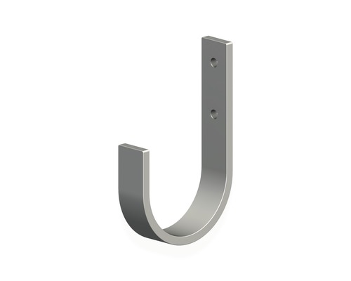 Collier de serrage métallique en forme de J avec deux trous de fixation