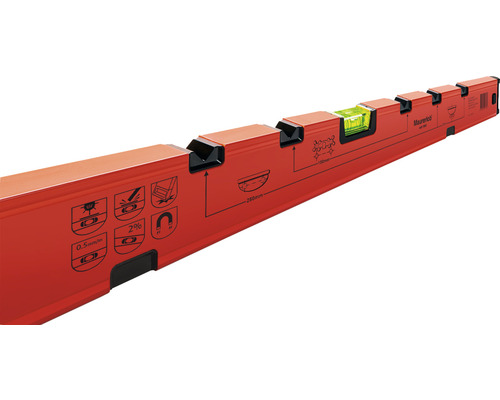 Wasserwaage aus Metall mit Libellen zur horizontalen und vertikalen Ausrichtung