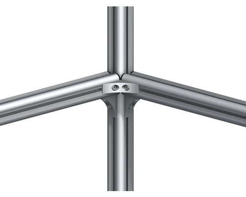 Gros plan d''un raccord d''angle de profilé en aluminium