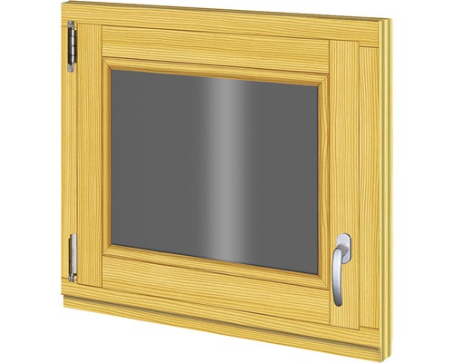 Fenêtre en bois d'épicéa 680x580 mm tirant gauche