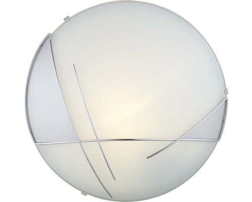 Plafonnier Raya blanc-chrome-argent 1 x 60 W E27