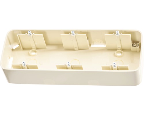 Boîtier en saillie pour inserts triples Busch-Jaeger 1703-212 Duro 2000SI blanc Boîte d''encastrement pour installation électrique avec trois entrées