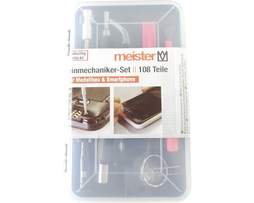 Kit pour mécanique de précision Meister pour smartphones, tablettes, PC, consoles, appareils photos, montres, lunettes 108 pces