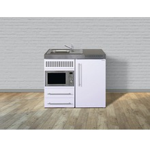 Cuisines Stengel mini-cuisine avec appareils Premiumline 100 cm blanc brillant prémontée variante gauche 1010001066100