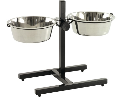 Porte gamelle double réglable, 2 gamelles incluses 1600 ml Porte gamelle double réglable, 2 gamelles incluses 1600 ml