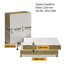 ISOVER Tiefgaragen und Kellerdeckendämmung Topdec Hardline glasvlieskaschiert WLG 035 800 mm x 600 mm x 120 mm