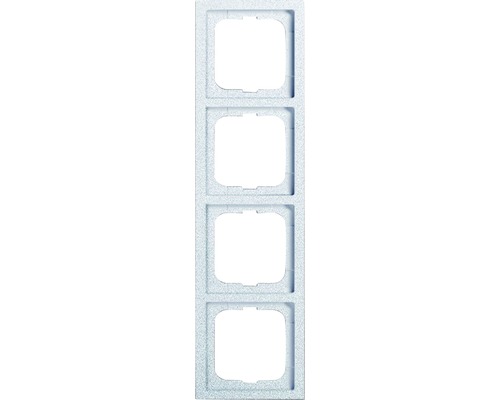 Plaque d'interrupteur quadruple Busch-Jaeger 1724-183K Future Linear alu argenté Cache à quatre cadres pour interrupteurs et prises