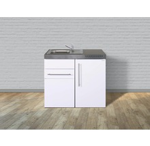 Cuisines Stengel mini-cuisine avec appareils Premiumline 100 cm blanc brillant prémontée variante gauche 1010010066100