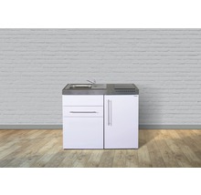 Cuisines Stengel mini-cuisine avec appareils Premiumline 110 cm blanc brillant prémontée variante gauche 1011000264100