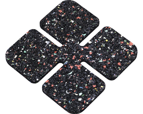 Tapis d''insonorisation en granulés de caoutchouc en forme de croix