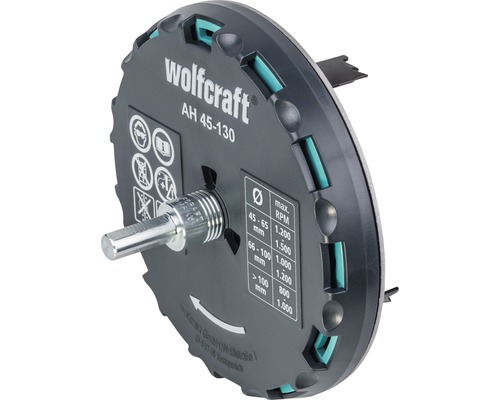 Wolfcraft AH 45-130 Adaptateur de scie cloche