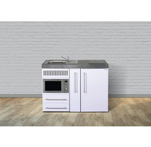 Cuisines Stengel mini-cuisine avec appareils Premiumline 120 cm blanc brillant prémontée variante gauche 1012001264100