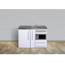 Cuisines Stengel mini-cuisine avec appareils Premiumline 120 cm blanc brillant prémontée variante gauche 1012001266100