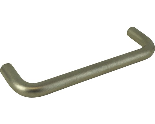 Poignée de meuble en métal mat/nickel, distance entre les trous 96 mm, Lxh 104/28 mm Poignée barre