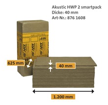 ISOVER Haustrennwandplatte Akustic HWP 2 Smartpack für Schalldämmung in Trennfugen WLG 035 1200 mm x 625 mm x 40 mm