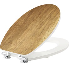 Abattant de WC avec décor en bois